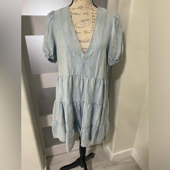 Zara Dresses & Skirts - Zara Light Blue Tiered Dress